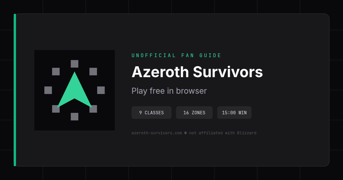Azeroth Survivors Classes: All Classes Ranked & Best Builds